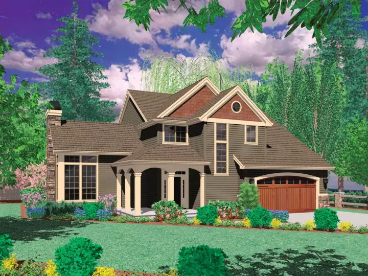 Country house plans 74-605 - front exterior, 2,311 sq ft, 4 bed, 3 bath house plans | Monster House Plans