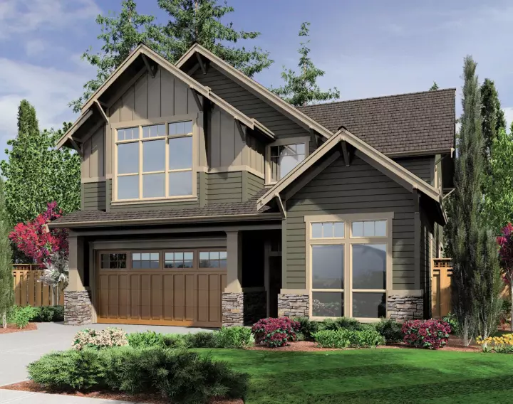 Craftsman house plans 74-616 - front exterior, 2,995 sq ft, 3 bed, 2 bath house plans | Monster House Plans