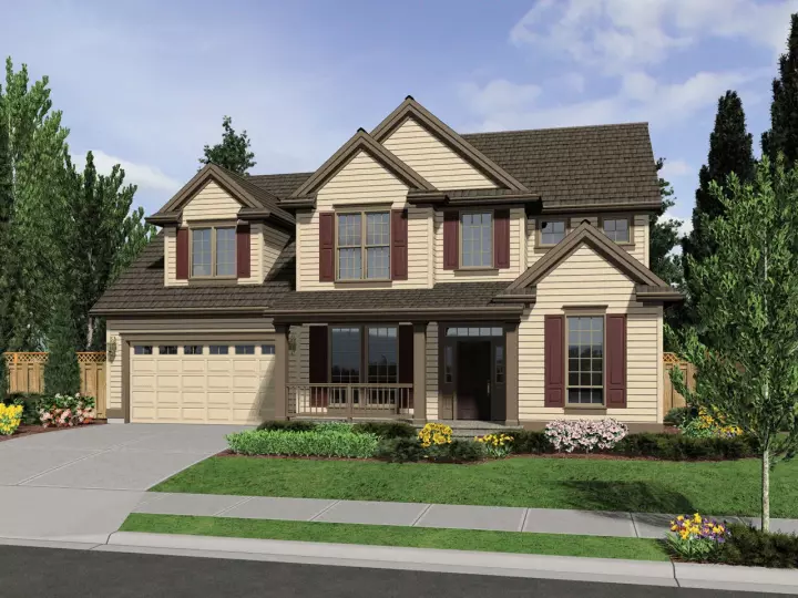 Country house plans 74-635 - front exterior, 2,618 sq ft, 4 bed, 2 bath house plans | Monster House Plans