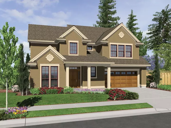 Traditional house plans 74-638 - front exterior, 2,478 sq ft, 3 bed, 2 bath house plans | Monster House Plans