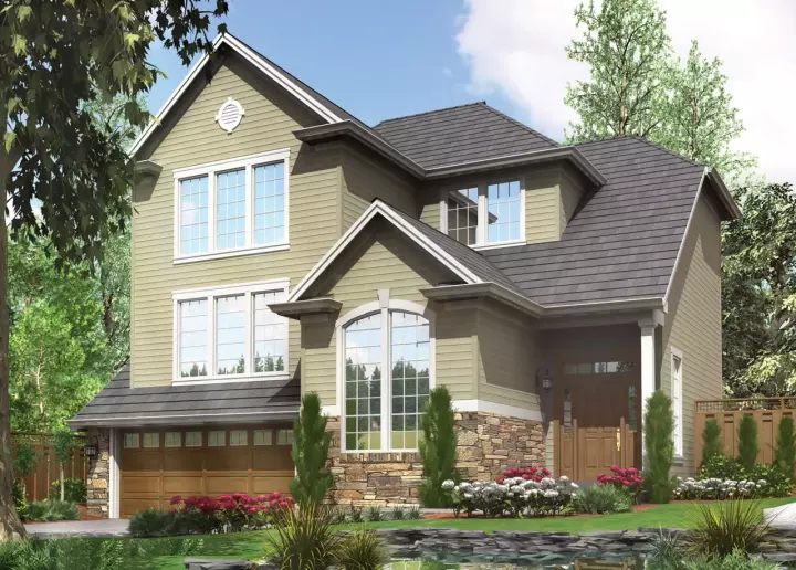 Traditional house plans 74-652 - front exterior, 2,122 sq ft, 3 bed, 3 bath house plans | Monster House Plans