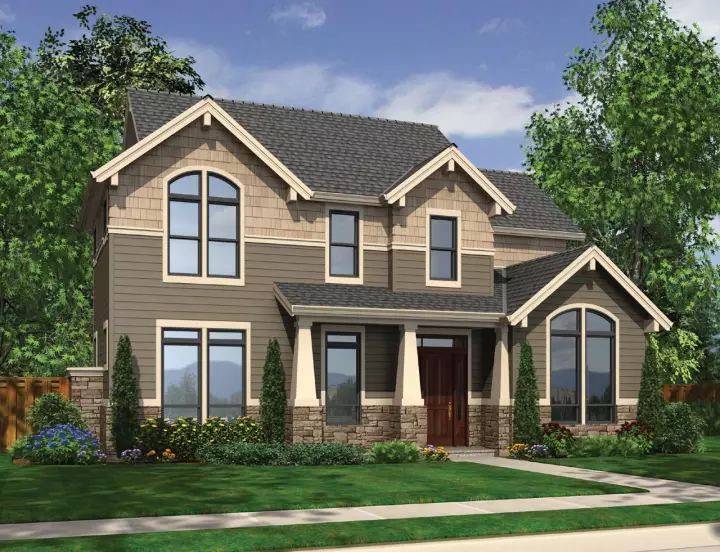 Craftsman house plans 74-662 - front exterior, 2,423 sq ft, 3 bed, 2 bath house plans | Monster House Plans