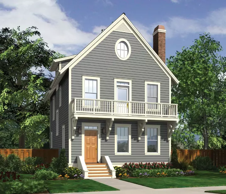 Cape Cod house plans 74-664 - front exterior, 2,284 sq ft, 3 bed, 3 bath house plans | Monster House Plans
