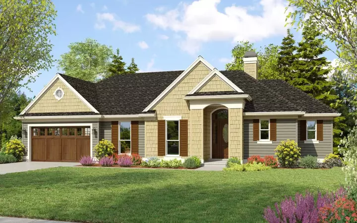 Traditional house plans 74-680 - front exterior, 3,171 sq ft, 4 bed, 3 bath house plans | Monster House Plans