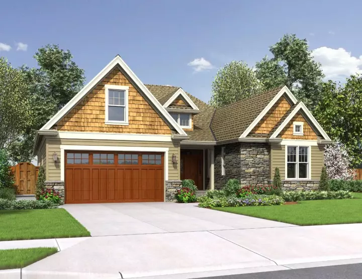 Cottage house plans 74-755 - front exterior, 2,203 sq ft, 4 bed, 2 bath house plans | Monster House Plans