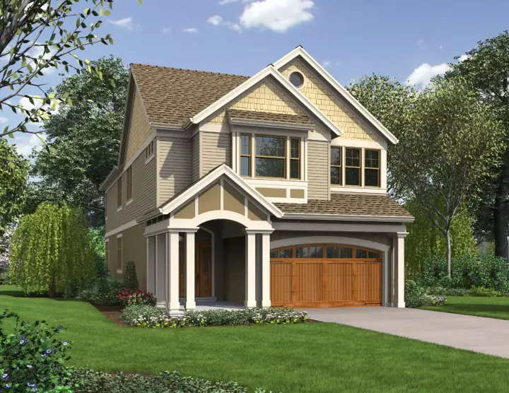 Cottage house plans 74-759 - front exterior, 3,048 sq ft, 5 bed, 3 bath house plans | Monster House Plans