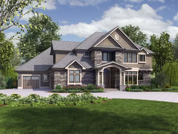 Craftsman house plans 74-781 - front exterior, 4,997 sq ft, 4 bed, 4 bath house plans | Monster House Plans