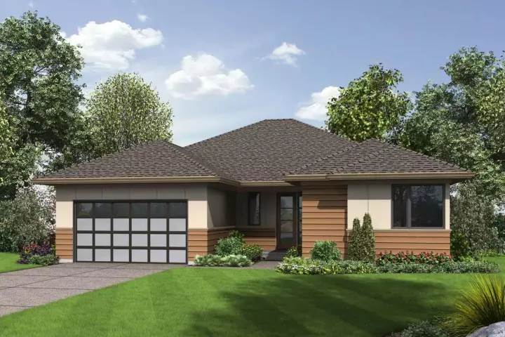 Contemporary house plans 74-801 - front exterior, 2,175 sq ft, 4 bed, 2 bath house plans | Monster House Plans