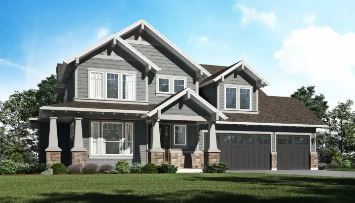 Craftsman house plans 74-828 - front exterior, 2,976 sq ft, 3 bed, 2 bath house plans | Monster House Plans
