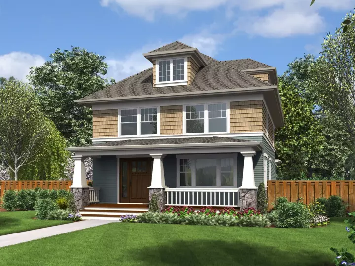 Craftsman house plans 74-830 - front exterior, 2,286 sq ft, 3 bed, 2 bath house plans | Monster House Plans