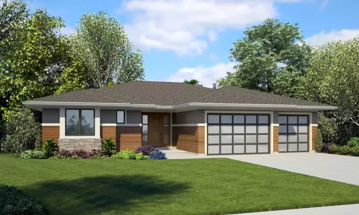 Contemporary house plans 74-854 - front exterior, 2,374 sq ft, 4 bed, 3 bath house plans | Monster House Plans
