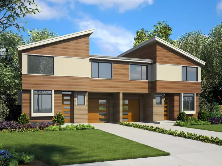 Contemporary house plans 74-855 - front exterior, 2,814 sq ft, 6 bed, 4 bath house plans | Monster House Plans