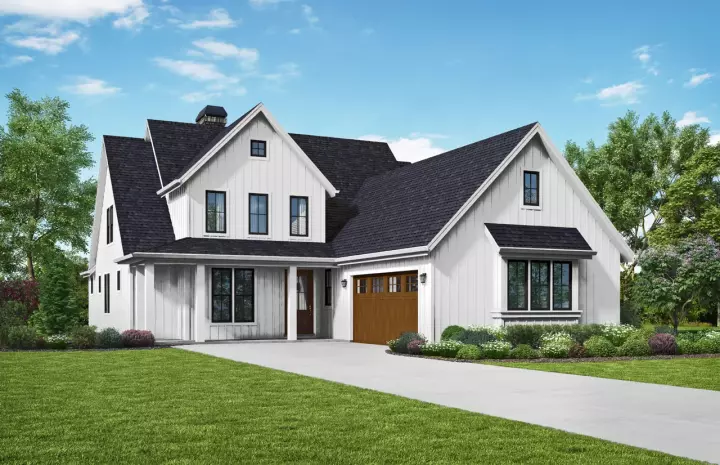 Modern Farmhouse house plans 74-861 - front exterior, 2,490 sq ft, 3 bed, 2 bath house plans | Monster House Plans