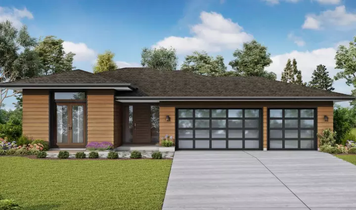 Contemporary house plans 74-874 - front exterior, 2,703 sq ft, 4 bed, 3 bath house plans | Monster House Plans