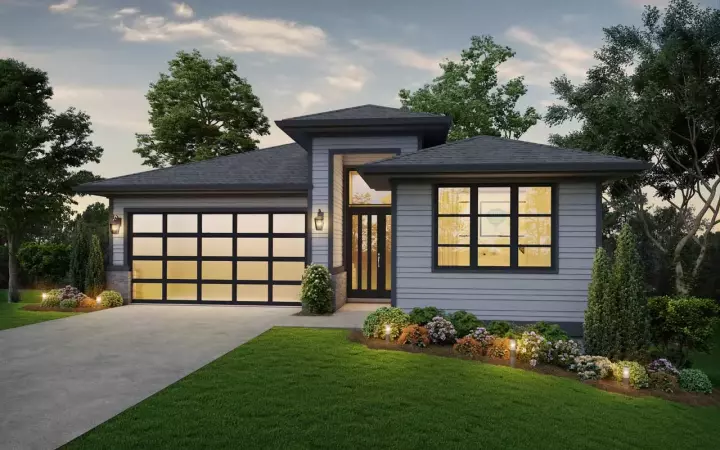 Contemporary house plans 74-888 - front exterior, 2,611 sq ft, 4 bed, 3 bath house plans | Monster House Plans