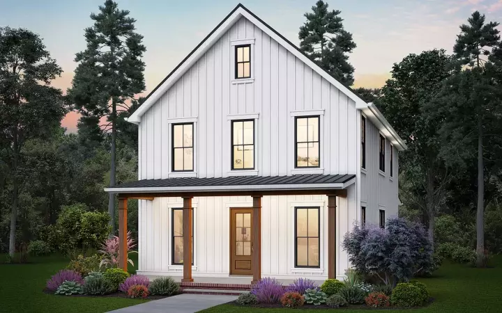 Modern Farmhouse house plans 74-951 - front exterior, 2,124 sq ft, 3 bed, 2 bath house plans | Monster House Plans