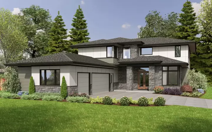 Modern house plans 74-961 - front exterior, 3,235 sq ft, 4 bed, 3 bath house plans | Monster House Plans