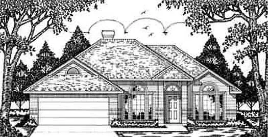 Traditional house plans 75-128 - front exterior, 1,294 sq ft, 3 bed, 2 bath house plans | Monster House Plans