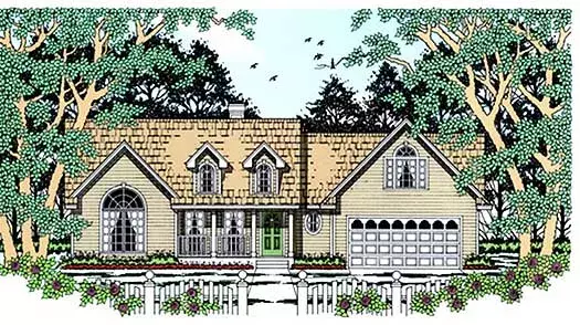 Country house plans 75-169 - front exterior, 1,413 sq ft, 3 bed, 2 bath house plans | Monster House Plans