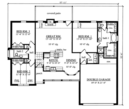 Main Floor Plan: 75-201