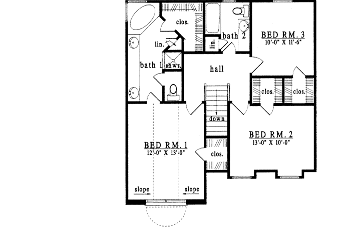 Upper/Second Floor Plan:75-239