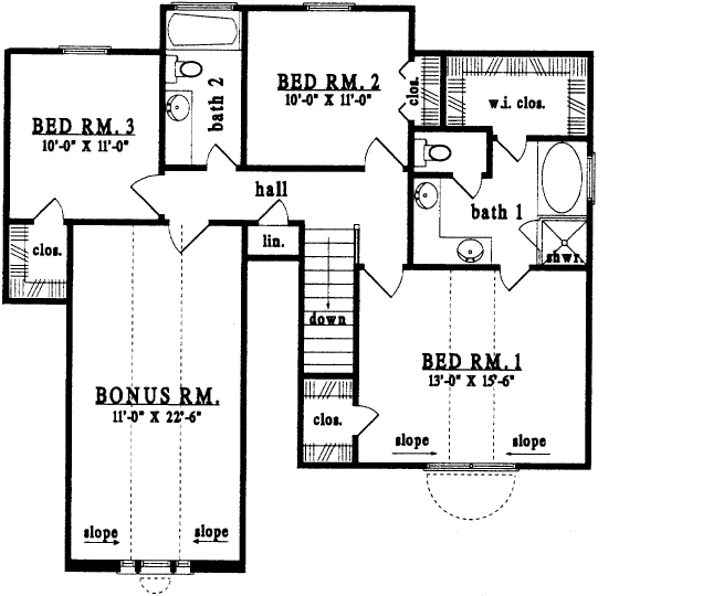 Upper/Second Floor Plan:75-252