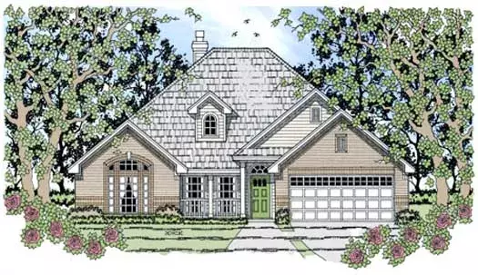 Country house plans 75-322 - front exterior, 1,801 sq ft, 3 bed, 2 bath house plans | Monster House Plans