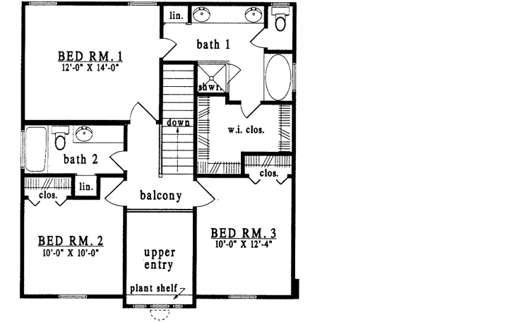 Upper/Second Floor Plan:75-324