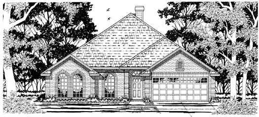 Traditional house plans 75-339 - front exterior, 1,826 sq ft, 4 bed, 2 bath house plans | Monster House Plans