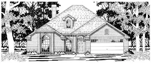 Traditional house plans 75-343 - front exterior, 1,834 sq ft, 4 bed, 2 bath house plans | Monster House Plans