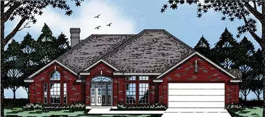 Country house plans 75-398 - front exterior, 1,976 sq ft, 3 bed, 2 bath house plans | Monster House Plans