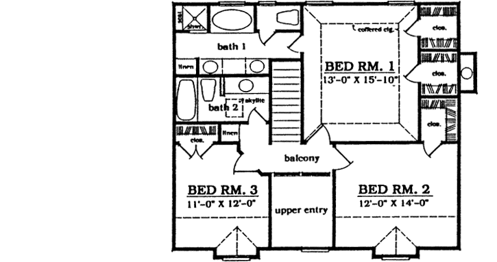 Upper/Second Floor Plan:75-399