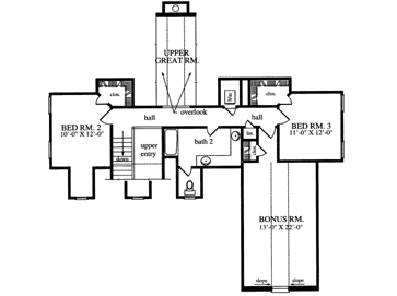 Upper/Second Floor Plan:75-414