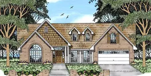 Country house plans 75-424 - front exterior, 2,069 sq ft, 3 bed, 2 bath house plans | Monster House Plans