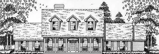 Southern house plans 75-442 - front exterior, 2,148 sq ft, 3 bed, 2 bath house plans | Monster House Plans