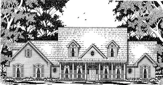 Southern house plans 75-496 - front exterior, 3,476 sq ft, 4 bed, 3 bath house plans | Monster House Plans