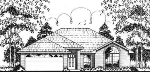 Country house plans 75-508 - front exterior, 1,148 sq ft, 3 bed, 2 bath house plans | Monster House Plans