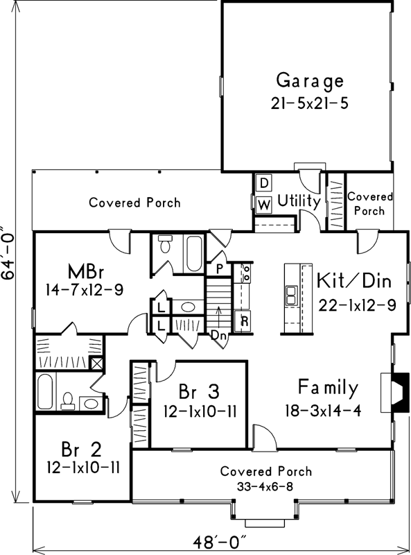 Main Floor Plan: 77-107