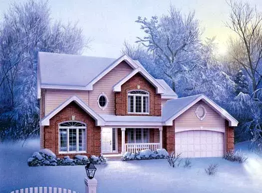 Traditional house plans 77-130 - front exterior, 2,336 sq ft, 4 bed, 2 bath house plans | Monster House Plans