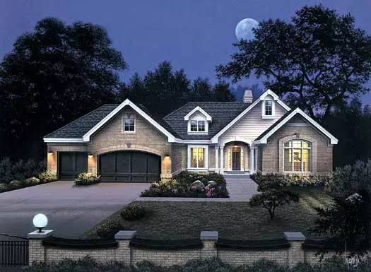Traditional house plans 77-133 - front exterior, 2,452 sq ft, 3 bed, 2 bath house plans | Monster House Plans