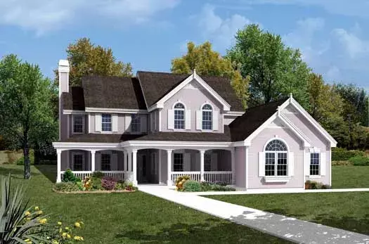 Country house plans 77-136 - front exterior, 2,182 sq ft, 3 bed, 3 bath house plans | Monster House Plans