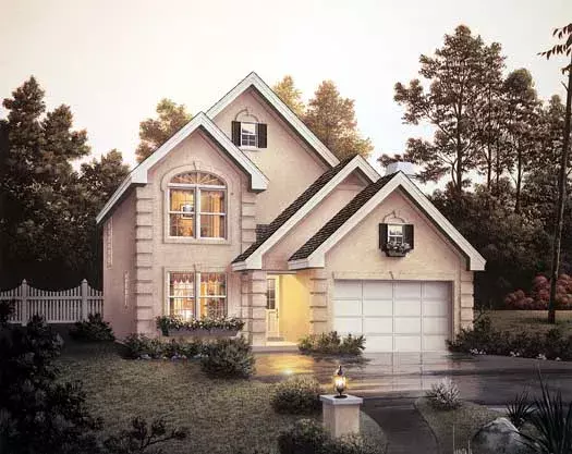 European house plans 77-139 - front exterior, 1,985 sq ft, 4 bed, 3 bath house plans | Monster House Plans