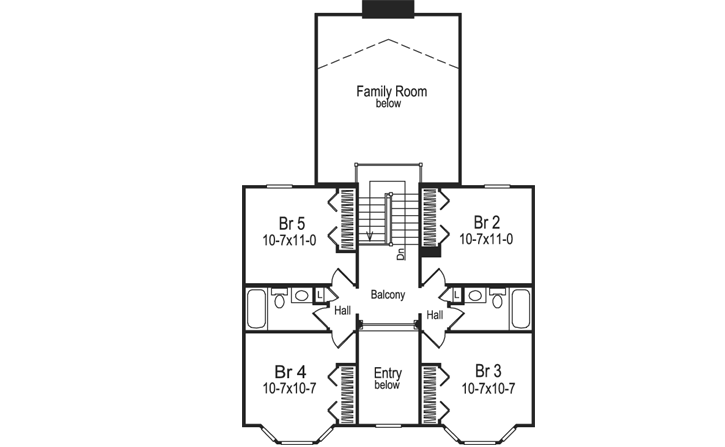 Upper/Second Floor Plan:77-140