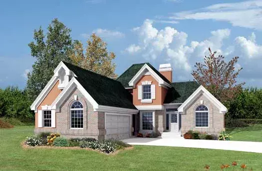 Southern house plans 77-160 - front exterior, 1,619 sq ft, 3 bed, 2 bath house plans | Monster House Plans