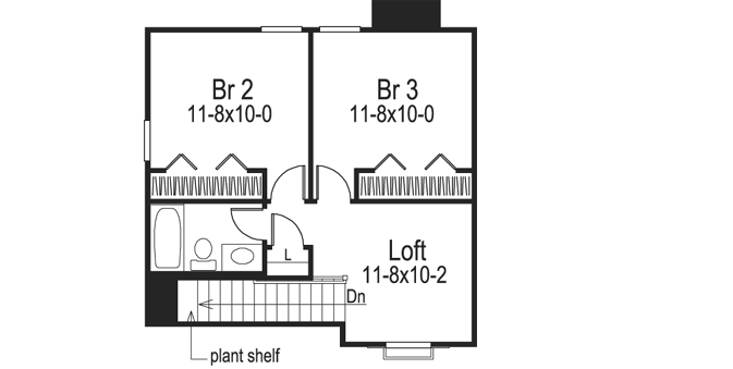 Upper/Second Floor Plan:77-160