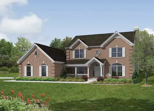 European house plans 77-172 - front exterior, 2,730 sq ft, 4 bed, 2 bath house plans | Monster House Plans