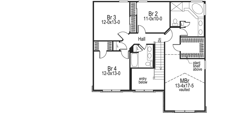 Upper/Second Floor Plan:77-177