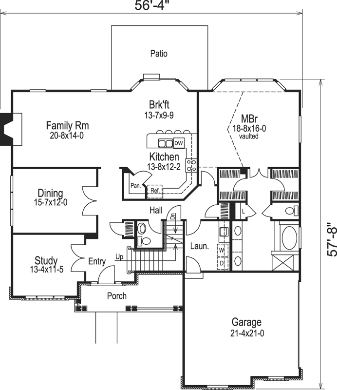 Main Floor Plan: 77-188