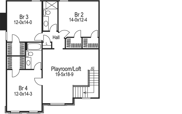 Upper/Second Floor Plan:77-188
