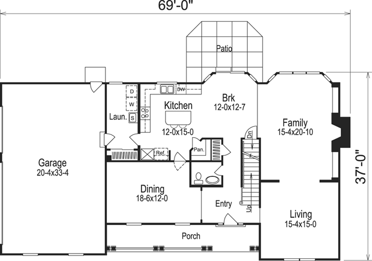 Main Floor Plan: 77-189
